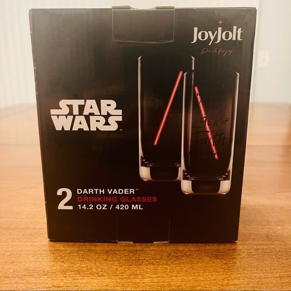 - NWT Star Wars Darth Vader Tall Glasses - Set of 2 - Picture 9 of 9